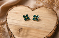 Boucles d’oreilles, Flora verte